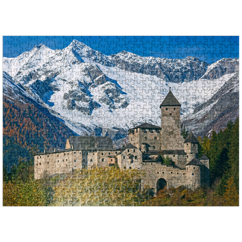 puzzleplate Castle Taufers in Sand in Taufers against Schwarzenstein (3369m) 500 Jigsaw Puzzle