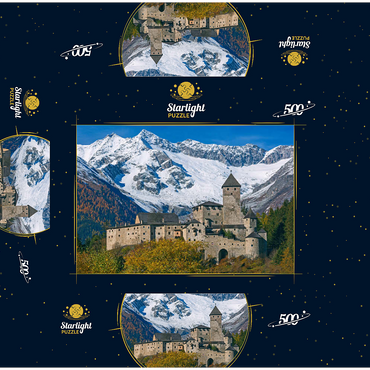 Castle Taufers in Sand in Taufers against Schwarzenstein (3369m) 500 Jigsaw Puzzle box 3D Modell