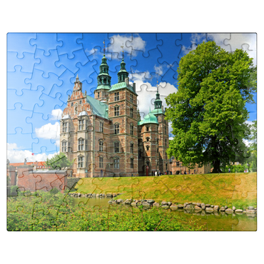puzzleplate Rosenborg Castle in the Royal Garden, Copenhagen, Zealand, Denmark 100 Jigsaw Puzzle