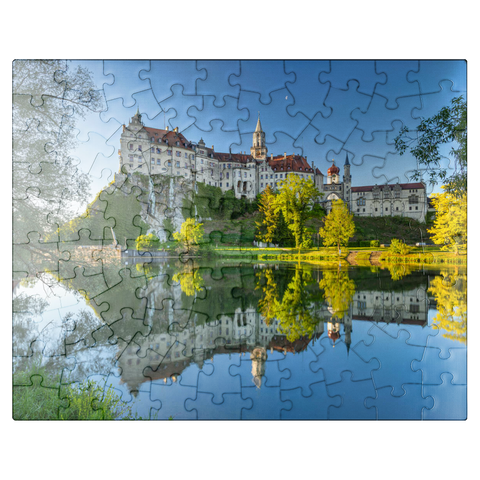 puzzleplate Early morning at Sigmaringen Castle on the Danube River 100 Jigsaw Puzzle