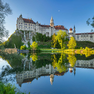 Early morning at Sigmaringen Castle on the Danube River 100 Jigsaw Puzzle 3D Modell