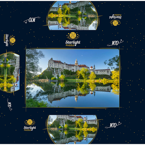 Early morning at Sigmaringen Castle on the Danube River 100 Jigsaw Puzzle box 3D Modell