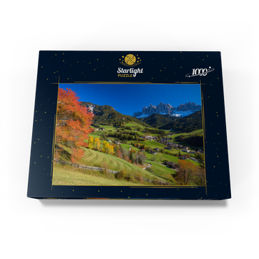 St. Magdalena with view to the Geisler group, South Tyrol 1000 Jigsaw Puzzle box view1