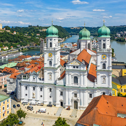 Cathedral of St. Stephen in the old town of Passau, Lower Bavaria 1000 Jigsaw Puzzle 3D Modell