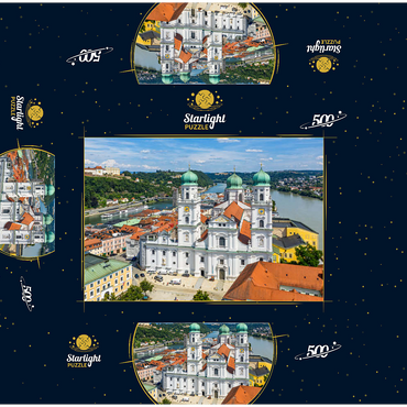Cathedral of St. Stephen in the old town of Passau, Lower Bavaria 500 Jigsaw Puzzle box 3D Modell