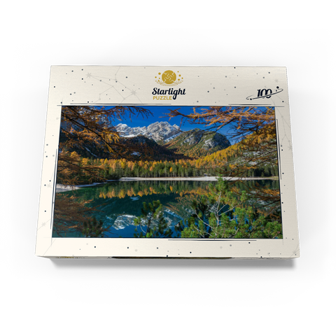 Braies Lake in the Fanes-Sennes-Braies Nature Park, Dolomites 100 Jigsaw Puzzle box view1