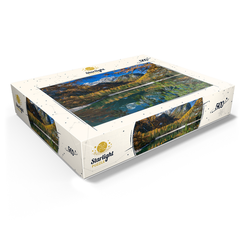 Braies Lake in the Fanes-Sennes-Braies Nature Park, Dolomites 500 Jigsaw Puzzle box view1
