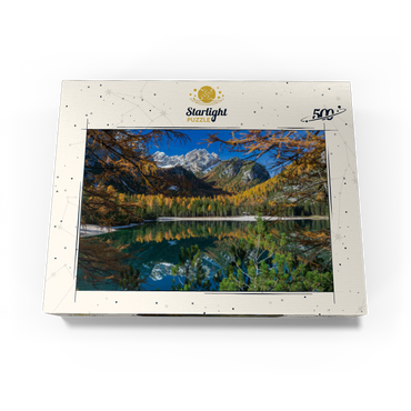 Braies Lake in the Fanes-Sennes-Braies Nature Park, Dolomites 500 Jigsaw Puzzle box view1