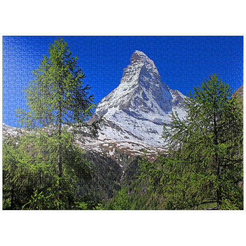 puzzleplate View to the Matterhorn (4478m), Zermatt, Canton Valais 1000 Jigsaw Puzzle