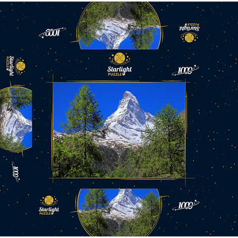 View to the Matterhorn (4478m), Zermatt, Canton Valais 1000 Jigsaw Puzzle box 3D Modell