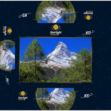 View to the Matterhorn (4478m), Zermatt, Canton Valais 100 Jigsaw Puzzle box 3D Modell