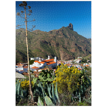puzzleplate View to Tejada and to Roque Bentayga (1404m), Gran Canaria, Canary Islands, Spain 1000 Jigsaw Puzzle