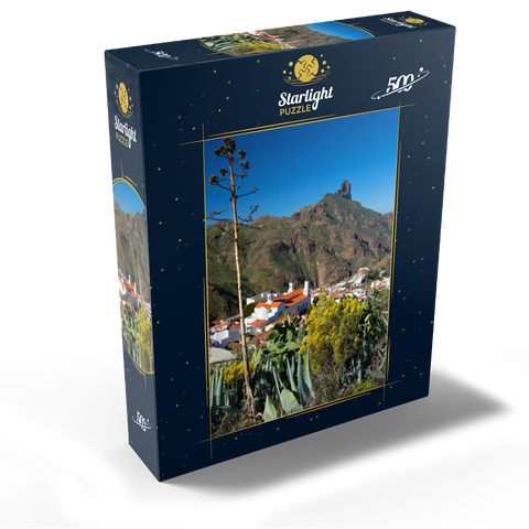 View to Tejada and to Roque Bentayga (1404m), Gran Canaria, Canary Islands, Spain 500 Jigsaw Puzzle box view1
