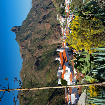 View to Tejada and to Roque Bentayga (1404m), Gran Canaria, Canary Islands, Spain 500 Jigsaw Puzzle 3D Modell