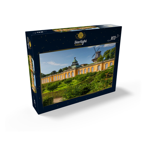 Rococo Palace New Chambers with the Windmill in the Palace Park of Potsdam 100 Jigsaw Puzzle box view1