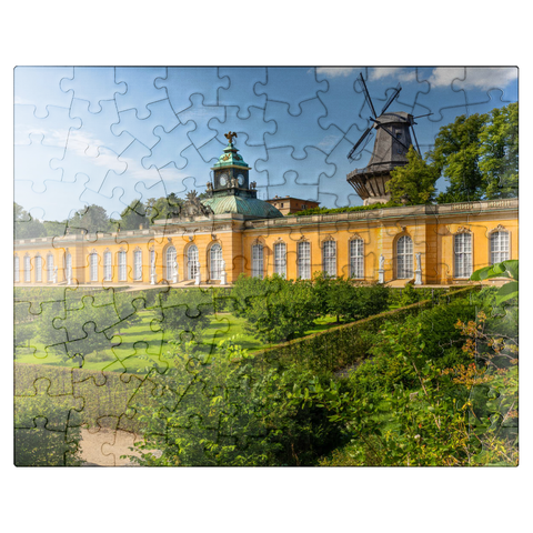 puzzleplate Rococo Palace New Chambers with the Windmill in the Palace Park of Potsdam 100 Jigsaw Puzzle