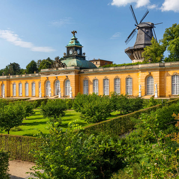 Rococo Palace New Chambers with the Windmill in the Palace Park of Potsdam 100 Jigsaw Puzzle 3D Modell
