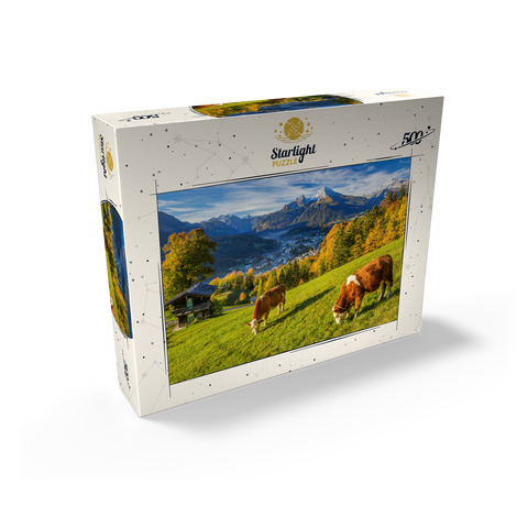 View from the Metzenleitenweg over Berchtesgaden to the Watzmann (2713m) 500 Jigsaw Puzzle box view1