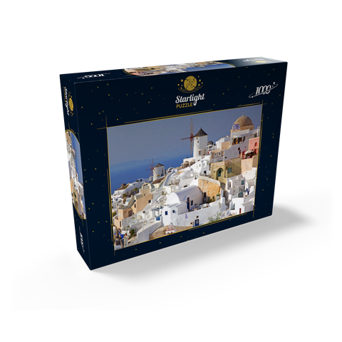 Place with windmills, Oia, Santorini Island, Cyclades, Greece 1000 Jigsaw Puzzle box view1
