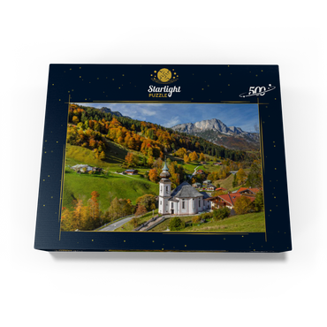Pilgrimage church Maria Gern near Berchtesgaden against Untersberg (1973m) 500 Jigsaw Puzzle box view1