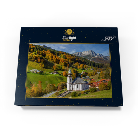 Pilgrimage church Maria Gern near Berchtesgaden against Untersberg (1973m) 500 Jigsaw Puzzle box view1
