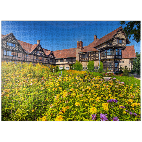 puzzleplate Cecilienhof Palace in the New Garden Landscape Park in English country house style, seat of the Potsdam Conference 1000 Jigsaw Puzzle