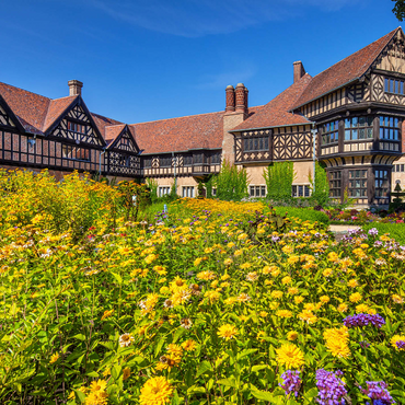 Cecilienhof Palace in the New Garden Landscape Park in English country house style, seat of the Potsdam Conference 1000 Jigsaw Puzzle 3D Modell