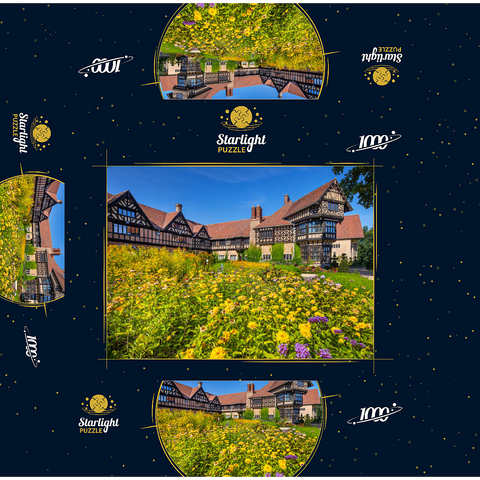 Cecilienhof Palace in the New Garden Landscape Park in English country house style, seat of the Potsdam Conference 1000 Jigsaw Puzzle box 3D Modell