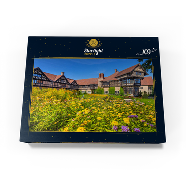 Cecilienhof Palace in the New Garden Landscape Park in English country house style, seat of the Potsdam Conference 100 Jigsaw Puzzle box view1
