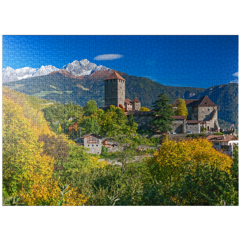 puzzleplate Tirol Castle in the village of Tirol near Merano, Province of Bolzano, Trentino-Alto Adige, Italy 1000 Jigsaw Puzzle