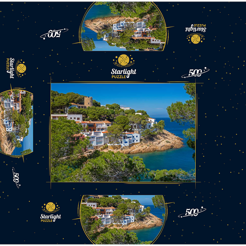Cala Sa Tuna Cove, Begur, Costa Brava, Spain 500 Jigsaw Puzzle box 3D Modell