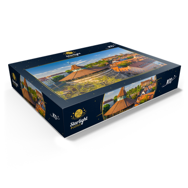 Neutorturm at the city fortification with the Kaiserburg in Nuremberg 100 Jigsaw Puzzle box view1