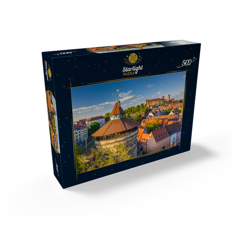 Neutorturm at the city fortification with the Kaiserburg in Nuremberg 500 Jigsaw Puzzle box view1