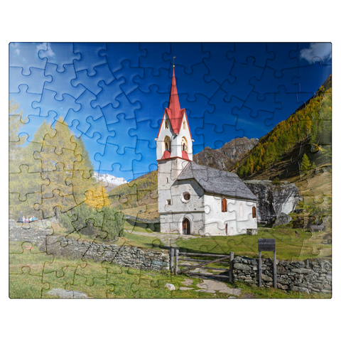 puzzleplate Holy Spirit Church, Ahrntal, Trentino-South Tyrol, Italy 100 Jigsaw Puzzle