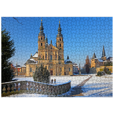 puzzleplate St. Salvator Cathedral with St. Michael's Church in Fulda, Hesse, Germany 500 Jigsaw Puzzle