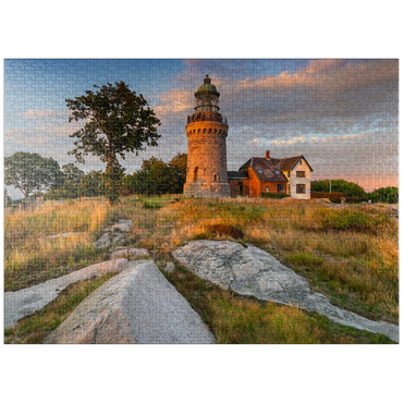 puzzleplate Evening at Hammeren Fyr lighthouse near Sandvig 1000 Jigsaw Puzzle