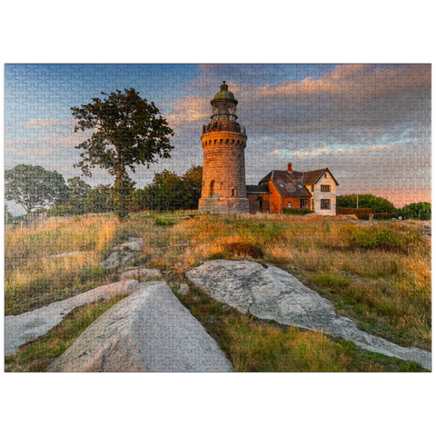 puzzleplate Evening at Hammeren Fyr lighthouse near Sandvig 1000 Jigsaw Puzzle