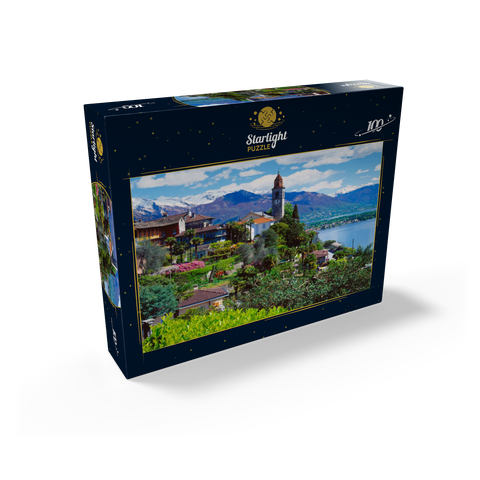 Ronco Sopra Ascona with San Martino Church on Lake Maggiore, Switzerland 100 Jigsaw Puzzle box view1