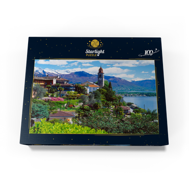 Ronco Sopra Ascona with San Martino Church on Lake Maggiore, Switzerland 100 Jigsaw Puzzle box view1