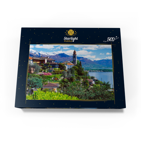 Ronco Sopra Ascona with San Martino Church on Lake Maggiore, Switzerland 500 Jigsaw Puzzle box view1