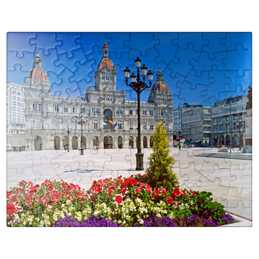 puzzleplate City Hall with the statue of Marka Pita 100 Jigsaw Puzzle