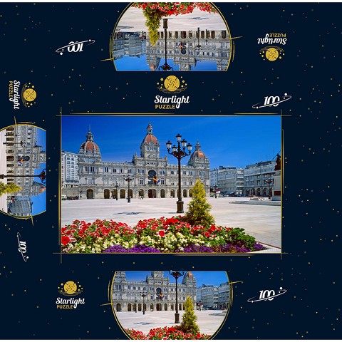 City Hall with the statue of Marka Pita 100 Jigsaw Puzzle box 3D Modell