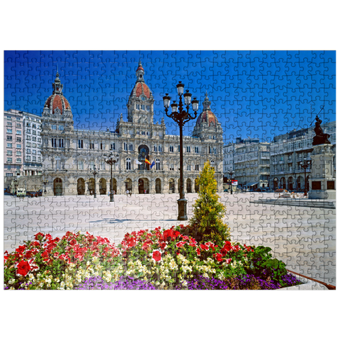 puzzleplate City Hall with the statue of Marka Pita 500 Jigsaw Puzzle