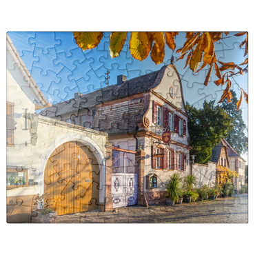puzzleplate Winegrowers' houses in Rhodt unter Rietburg, southern wine route 100 Jigsaw Puzzle
