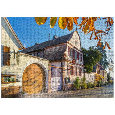 puzzleplate Winegrowers' houses in Rhodt unter Rietburg, southern wine route 500 Jigsaw Puzzle