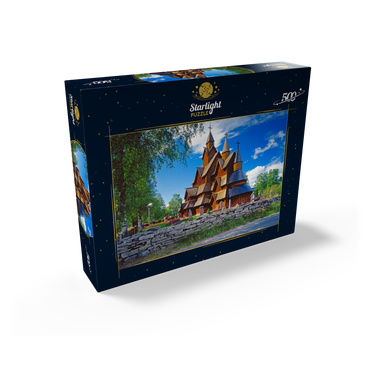 Stave church in Heddal, district of Notodden 500 Jigsaw Puzzle box view1