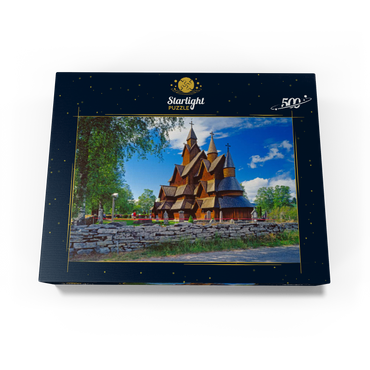 Stave church in Heddal, district of Notodden 500 Jigsaw Puzzle box view1