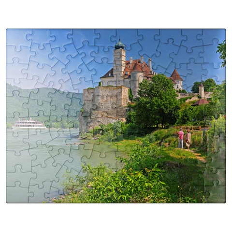 puzzleplate Schönbühel Castle on the Danube, Schönbühel-Aggsbach, Wachau, Lower Austria, Austria 100 Jigsaw Puzzle