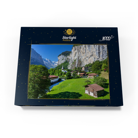 Place Lauterbrunnen with the Staubbach Falls 1000 Jigsaw Puzzle box view1