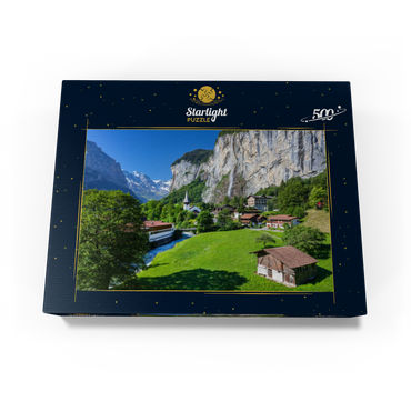 Place Lauterbrunnen with the Staubbach Falls 500 Jigsaw Puzzle box view1